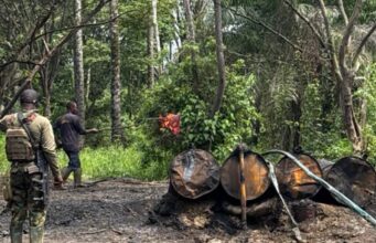 Navy Uncovers Reactivated Illegal Refinery Camps, Seizes 126,000 Litres of Stolen Crude in Rivers